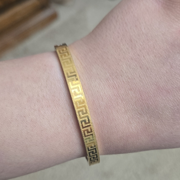 Jewelry - Gold Greek Key Bangle Bracelet